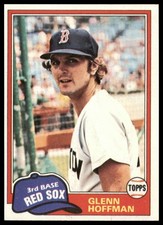 1981 Topps #349 Glenn Hoffman RC Rookie Boston Red Sox Baseball Card VG EX. rookie card picture