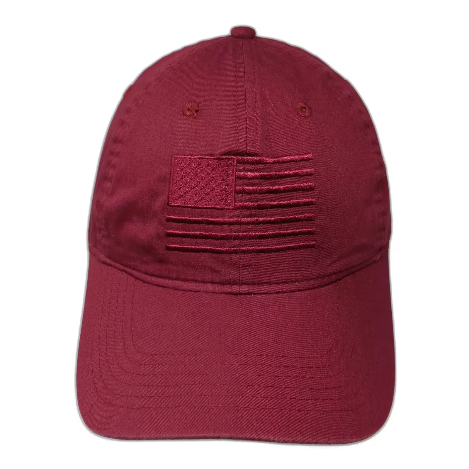 Pacific Headwear USCCA Red Baseball Cap Embroidered Flag OS Adjustable Strap Hat