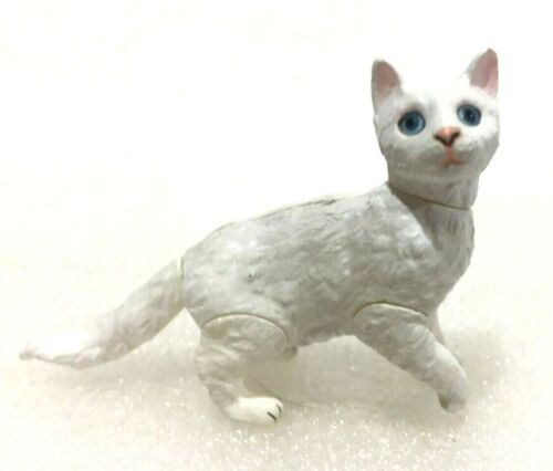 Japan Kaiyodo Furuta White LaPerm Cat Pet Miniature Animal Realistic Figure - Picture 1 of 6