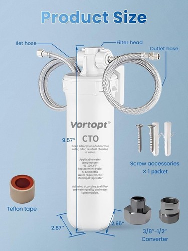 Vortopt Wasserhahnfilter Wasser Filter On Tap Trinkwasser Leitungswasser - Bild 3 von 9