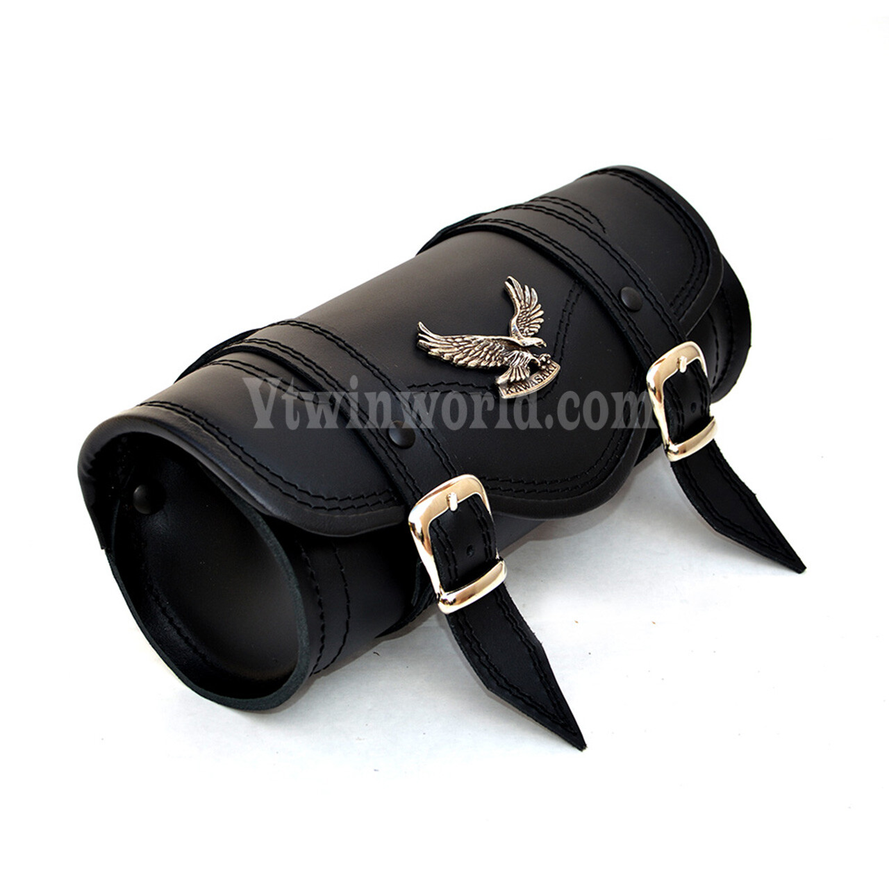 Sp Kawasaki Black Leather Pouch Tool Roll Bag VN800 VN900 VN1500 VN1600