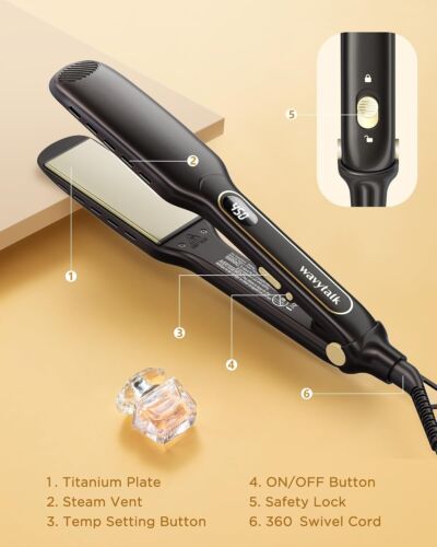 Plancha De Pelo Profesional Titanio Planchas Profesionales Para Cabello Ceramica - Picture 16 of 24