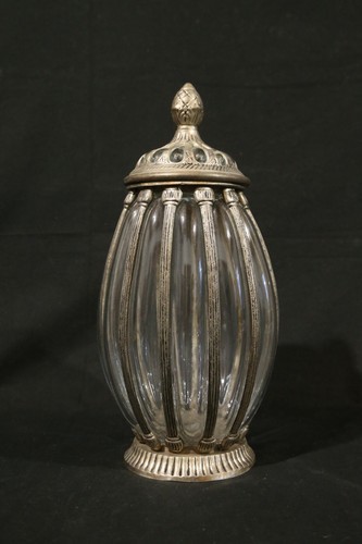 antico vaso speziale vetro ingabbiato indiano anni 40 900 argentato no murano - Bild 6 von 24