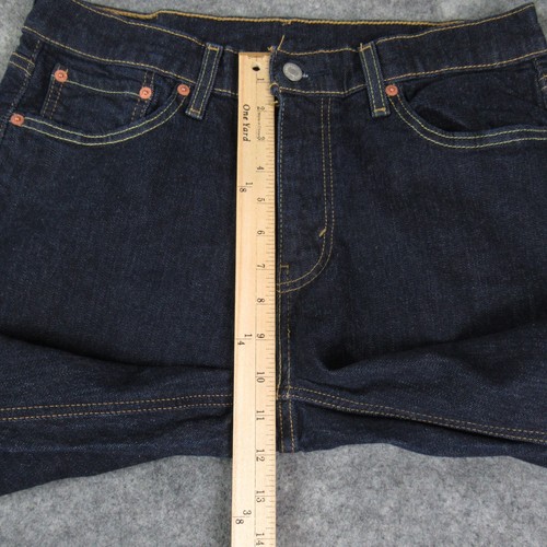 Levis Jeans Mens 32x27.5* Blue 541 Athletic Straight Dark Wash Denim HEMMED - Picture 5 of 17