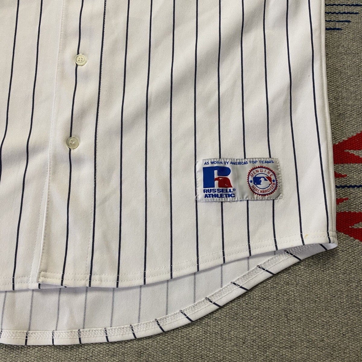 Vintage Russell Athletic Pinstriped New York Yankees #2 Derek
