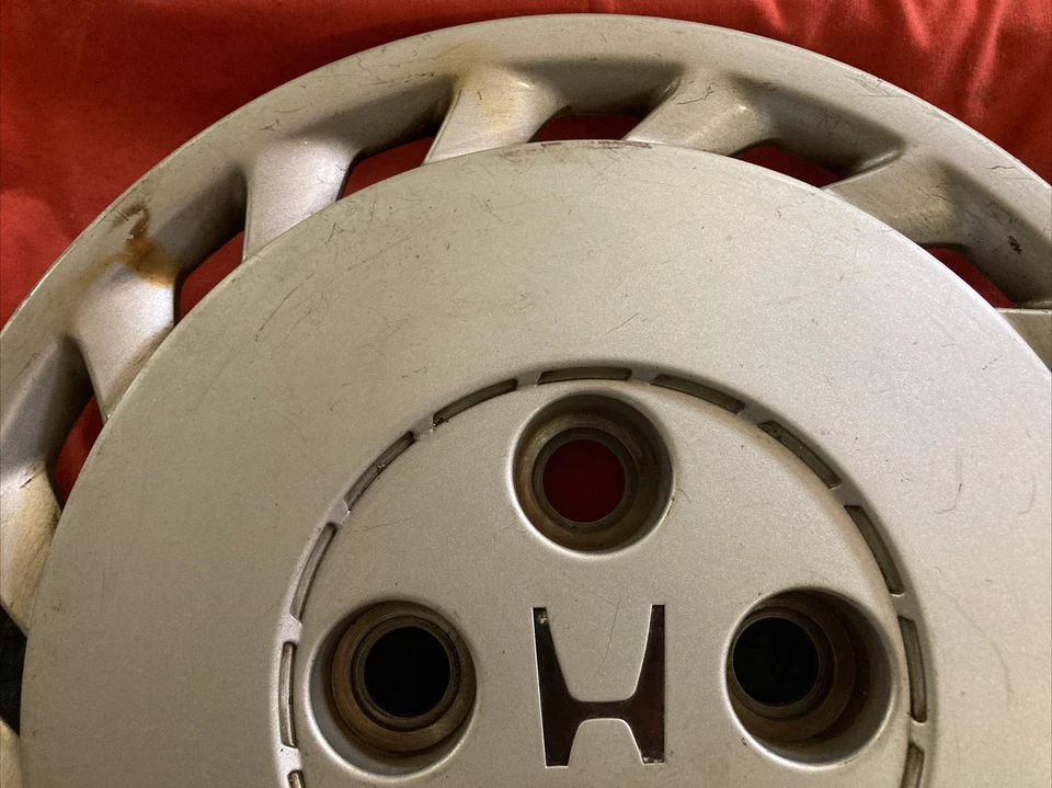 Tapacubos Honda Prelude 1988 1989 llanta cubierta de rueda tapacubos 13" OEM IZQUIERDA vintage usado Foto 4 de 4