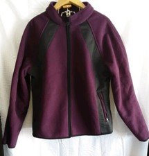 Outback Full Zip Wind Break Zephyr Jacket Women's Large Purple Fleece Pockets