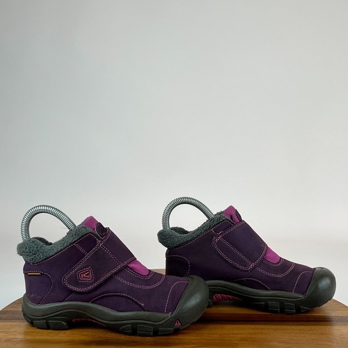 Kinder Kinder Keen Kootenay lila Winter Schnee gefütterte Stiefeletten Größe 1 Y GUC