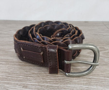 Aerosoles Women's Belt Size Small Dark Brown Woven Leather