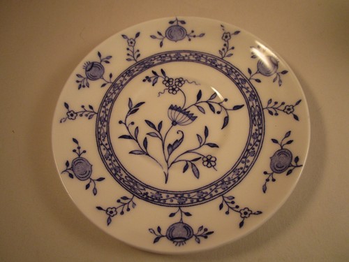 Vintage Dresden Gustafberg Germany Blaue Zwiebel Demitasse Teetasse & Untertasse - Bild 9 von 9
