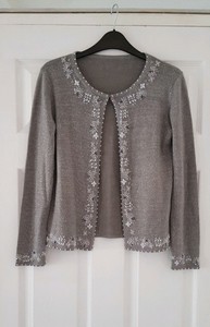 ladies silver cardigan