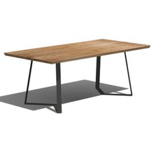 Esstisch Edel-Akazie massiv / Design Kufengestell - Niehoff