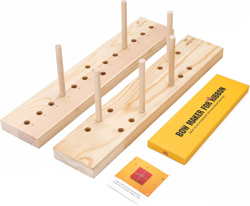 Bow Maker for Ribbon for Wreaths, Wooden Ribbon Bow Maker Tool for Christmas Bow - 第 7/12 張圖片