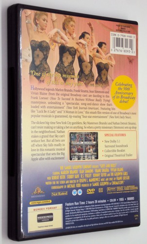 GUYS AND DOLLS DVD 1955 Musical New York City Gambler Frank Sinatra Jean Simmons - Picture 2 of 3