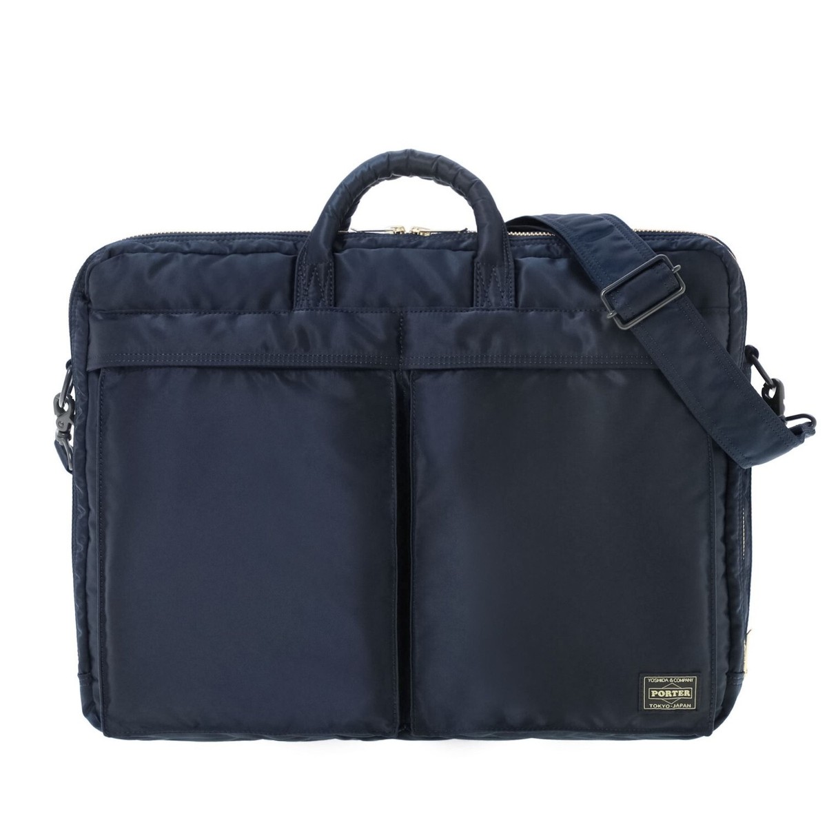 バッグ PORTER / TANKER 2WAY DOCUMENT BAG PORTER TANKER 2WAY DOCUMENT BAG W zip Iron Blue 622-15151
