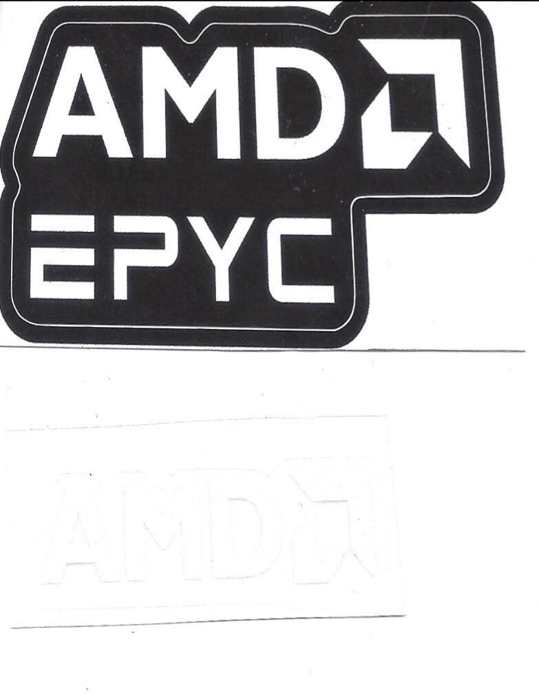 2 AMD stickers (one Epyc in black one white) | eBay