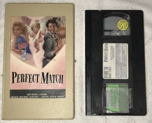 Perfect Match VHS 1987 Dollar Video Please Rewind Former Rental Plastikowe etui - Zdjęcie 1 z 4