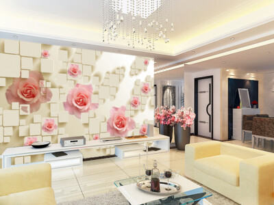 3D White Brick Rose 19195NA Wallpaper Wall Murals Removable Wallpaper Fay