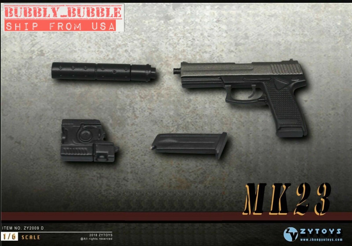 1/6 Scale Pistol MK23 SOCOM Gun Rifle Military Hot Toys DiD