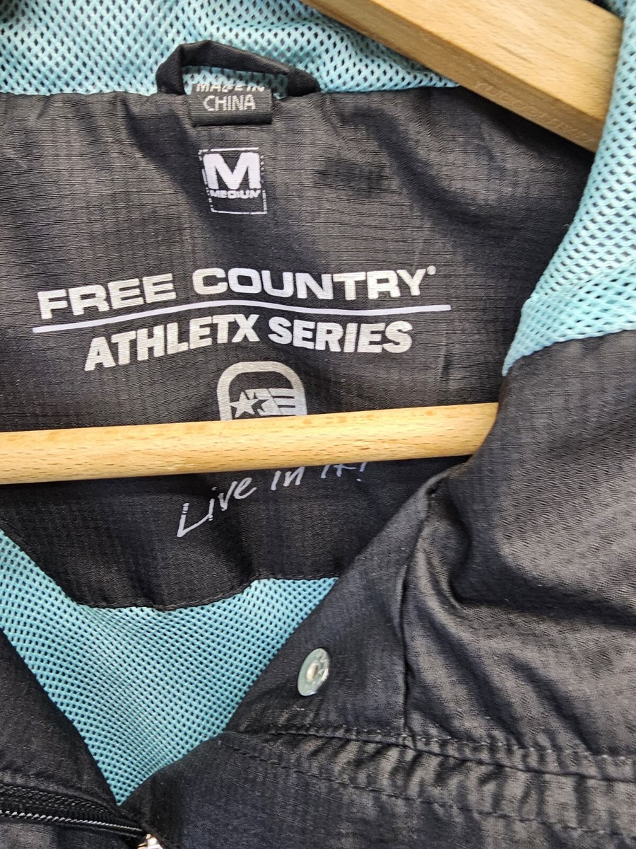 Free Country Athletx Series Windbreaker Jacket Medium Black White