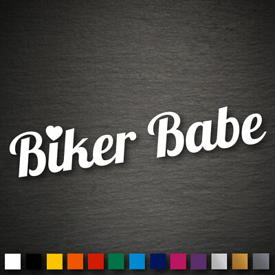 14083 Biker Babe Aufkleber 32x175mm Girl Motorrad Auto Bike Tuning Sticker