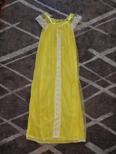 VINTAGE 1960 s YELLOW NIGHTIE MEDIUM