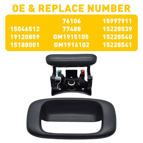 Tailgate Handle & Bezel Trim Kit Set For 1999-2006 Chevy Silverado GMC Sierra US - Picture 5 of 7