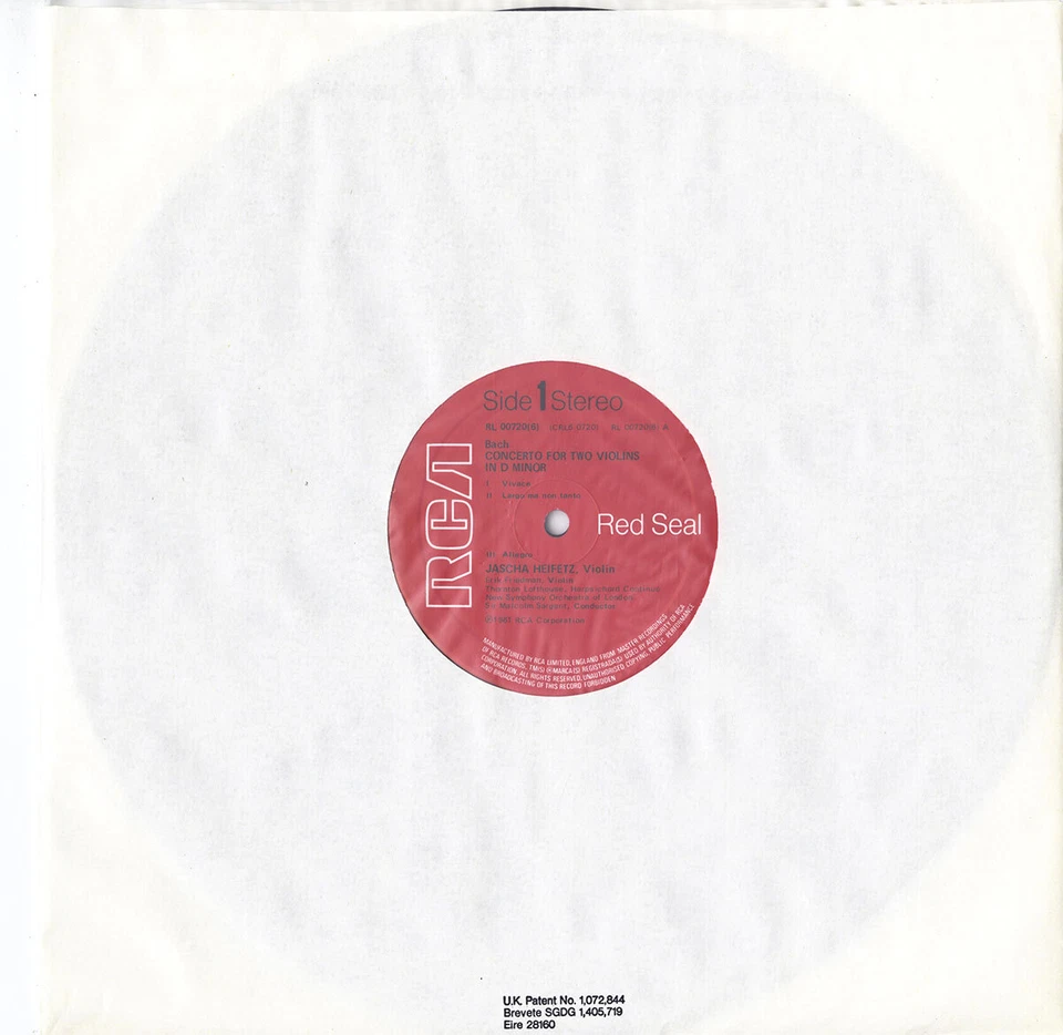 6LP Box RCA RL-720 HEIFETZ Violin BACH MOZART BEETHOVEN MENDELSSOHN BRUCH BRAHMS - Image 3 of 3