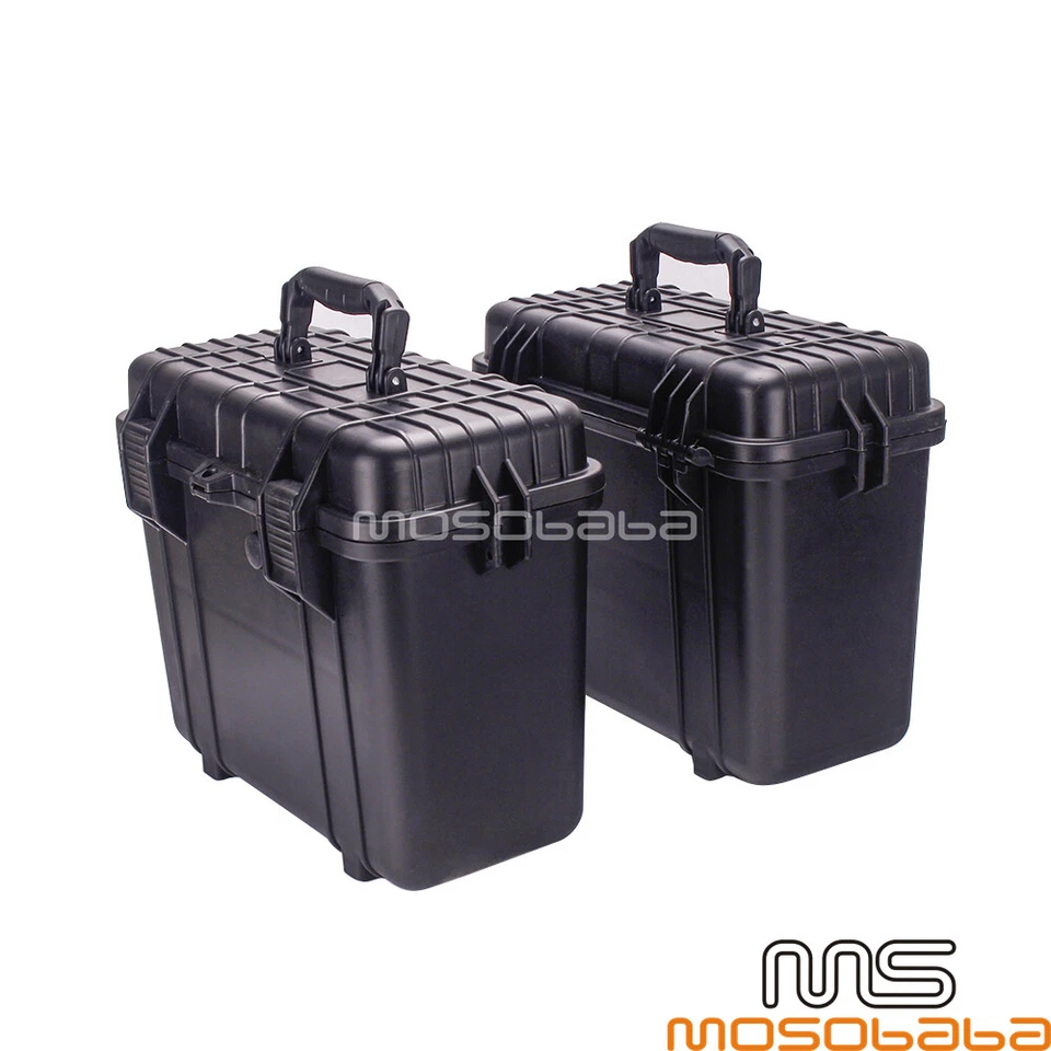 Estuche de plástico ABS negro para almacenamiento de equipaje de motocicleta alforja cajas para BMW F650 Foto 4 de 4