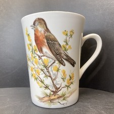 Vintage Royal Kendal Robin Red-breast bird fine bone china mug made in England