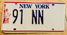 NEW YORK STATUE LIBERTY GRAPHIC VANITY LICENSE PLATE " 91 NN " NY
