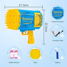 Birthday Gifts 69 Hole Fun Party Bubble Machine with Rechargeable Battery