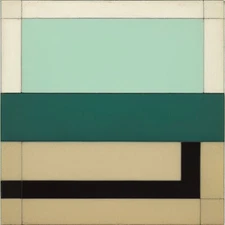 Medium Abstract Painting 2x2 ft. Post-Modernism Geometric Demrin OOAK NEW