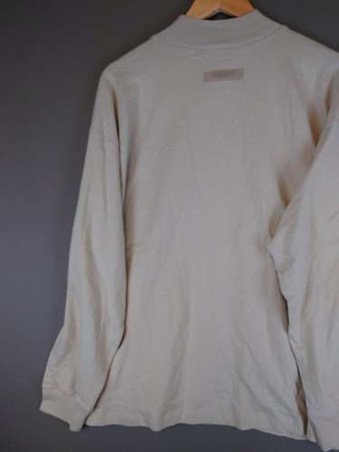 Camicia pesante nuova con etichette Fear of God Essentials beige finto collo etichettata piccola (si adatta grande) - Foto 13 di 16