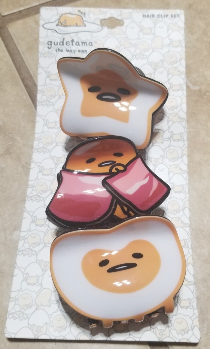 ぐでたま Sanrio Gudetama 3pc Claw Hair Clip Set | eBay