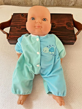 Berenguer Infant Baby Doll JC Toys Cloth Body Pursed Lips Blue Grey Eyes Outfit