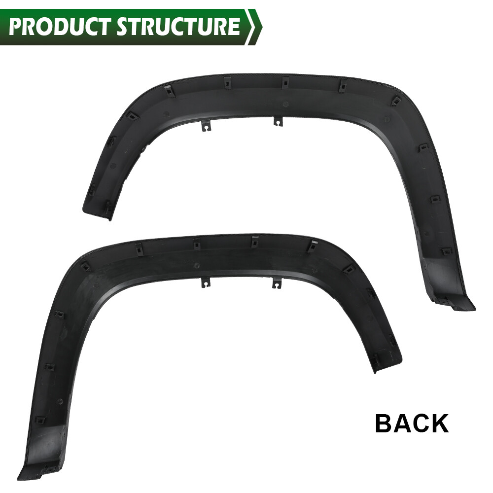 Pair Of Front Fender Flares For 2016-2023 Toyota Tacoma - Driver & Passenger Side