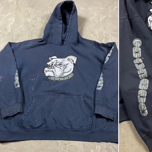 Y2K VTG NO BOUNDARIES Junkyard Dog DISTRESSED Hoodie L Sweatshirt Skater 2000s