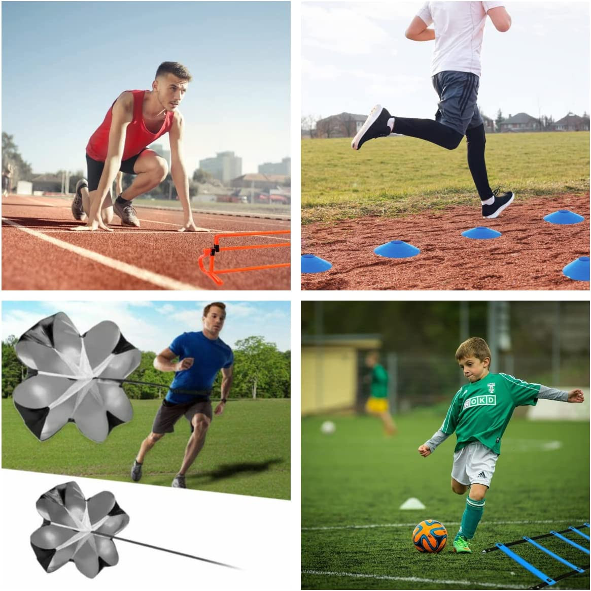 Agility Training Equipment, Kids Soccer Hurdles Agility Ladder Equipment Set Agi