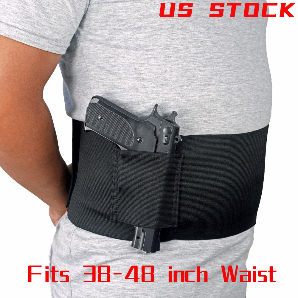 Tactical Pistol Belly Band Holster Concealment Gun Carry Holster with Mag Holder-image