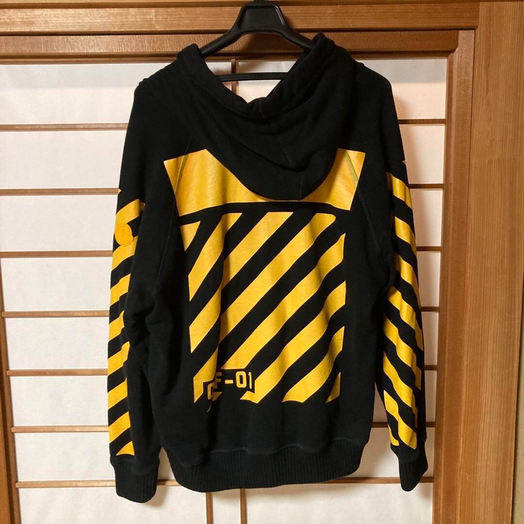 Moncler off-white collaboration hoodie full zip yellow size Moncler off-white collaboration hoodie full zip yellow size