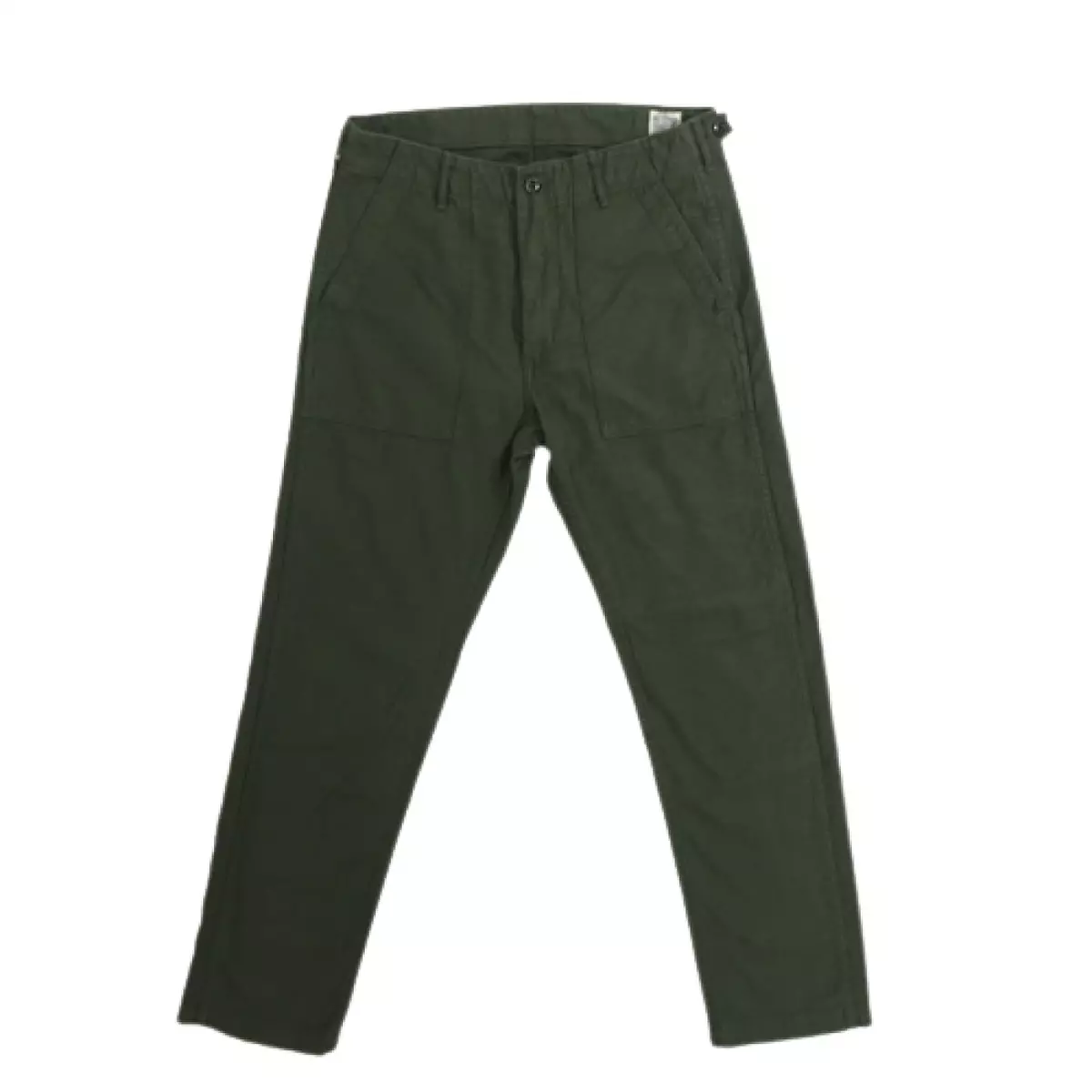 orslow US ARMY slim fit fatigue pants original back satin fabric green