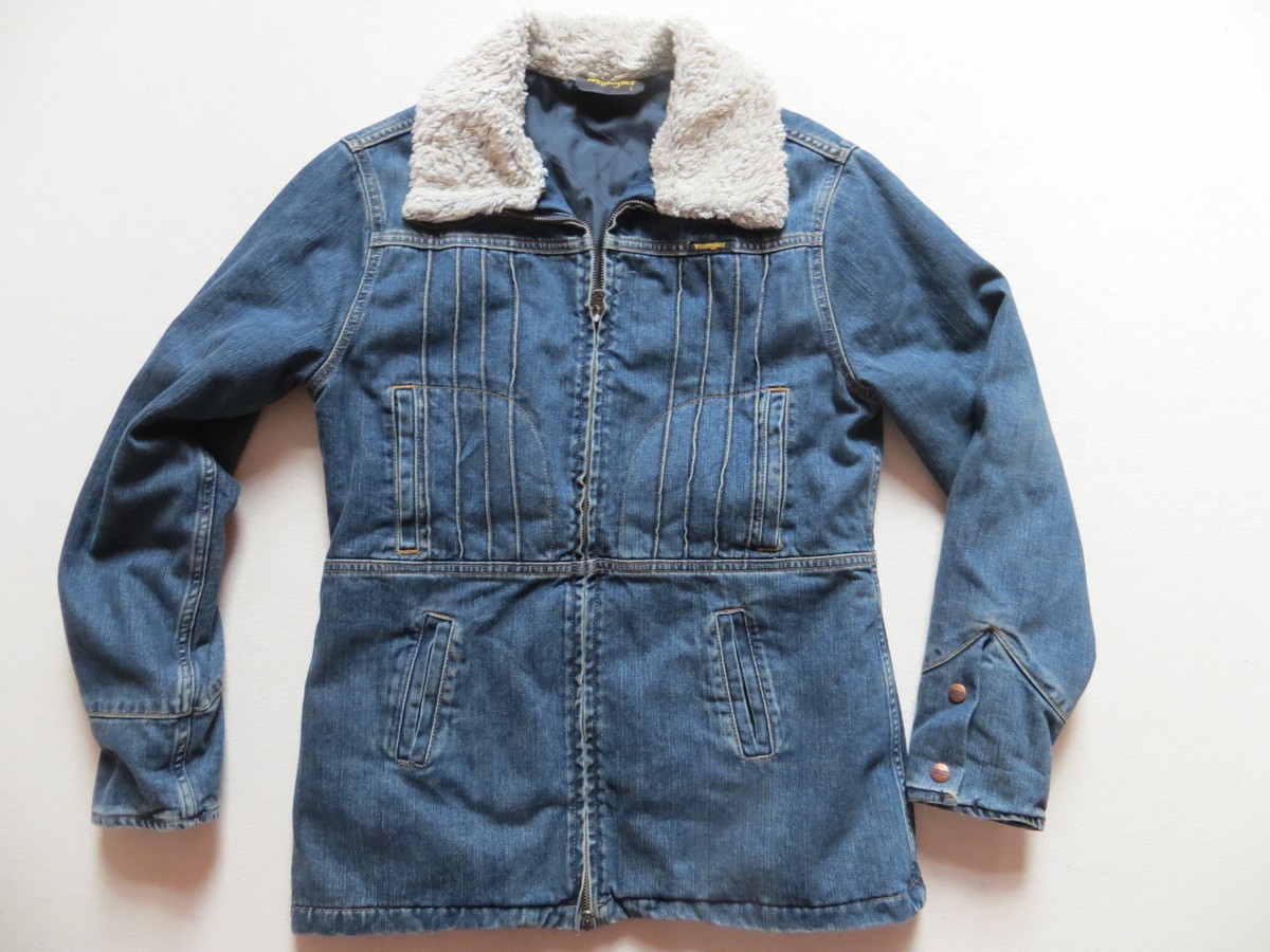Wrangler Jacke mit Fell- Kragen L, Vintage Übergangsjacke - Main Image