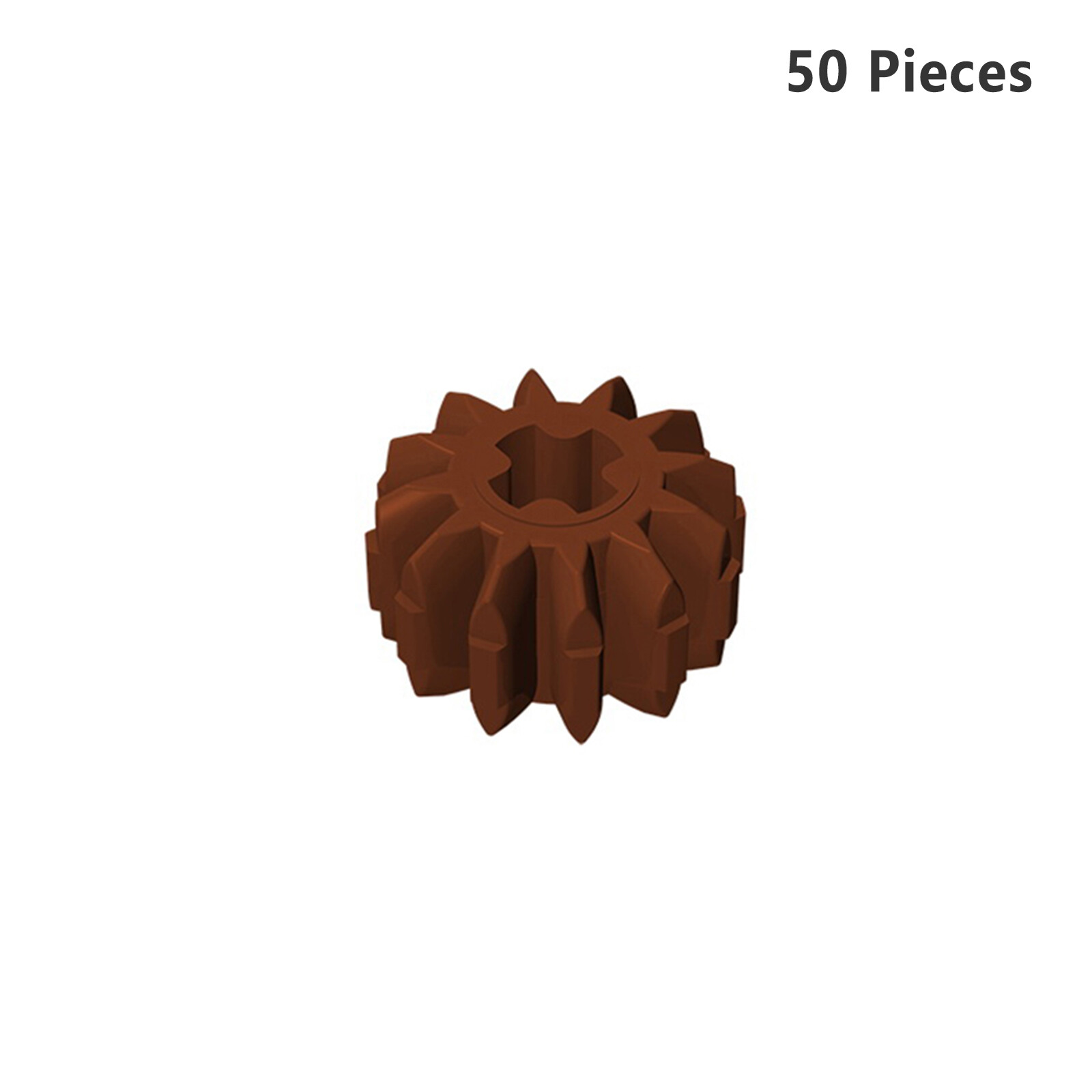 50 Part # 32270 Technic Gear 12 Tooth Double Bevel Building Pieces Reddish  Brown | eBay