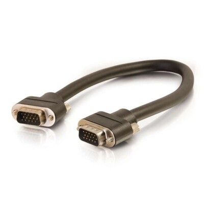 VGA Video Cable 1 Foot Male to Male Compact End In Wall Capable C2G 50210