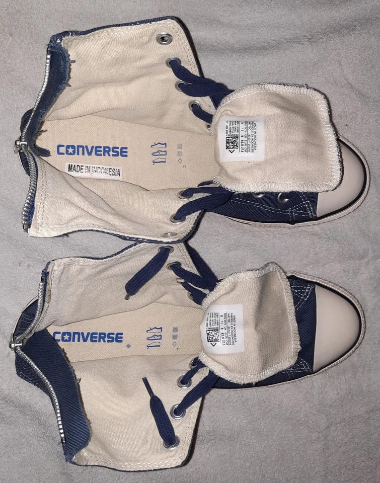 SCARPE CONVERSE CHUCK TAYLOR BACK ZIP HIGH NAVY Serie Speciale USA - Immagine 2 di 4