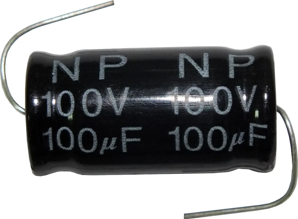 CONDENSATORI CROSSOVER 100 uF 100 V NON POLARIZZATO. CONDENSATORE CONF. 2 PEZZI - Immagine 2 di 2