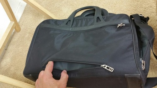 Tumi Laptop Briefcase Bag Travel Strap Nylon Black Carryall Portable Protective - Picture 7 of 7