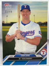 Josh Jung 2024 Topps Now Road To Opening Day #OD-146 BLUE #d 23/49 TEXAS RANGERS