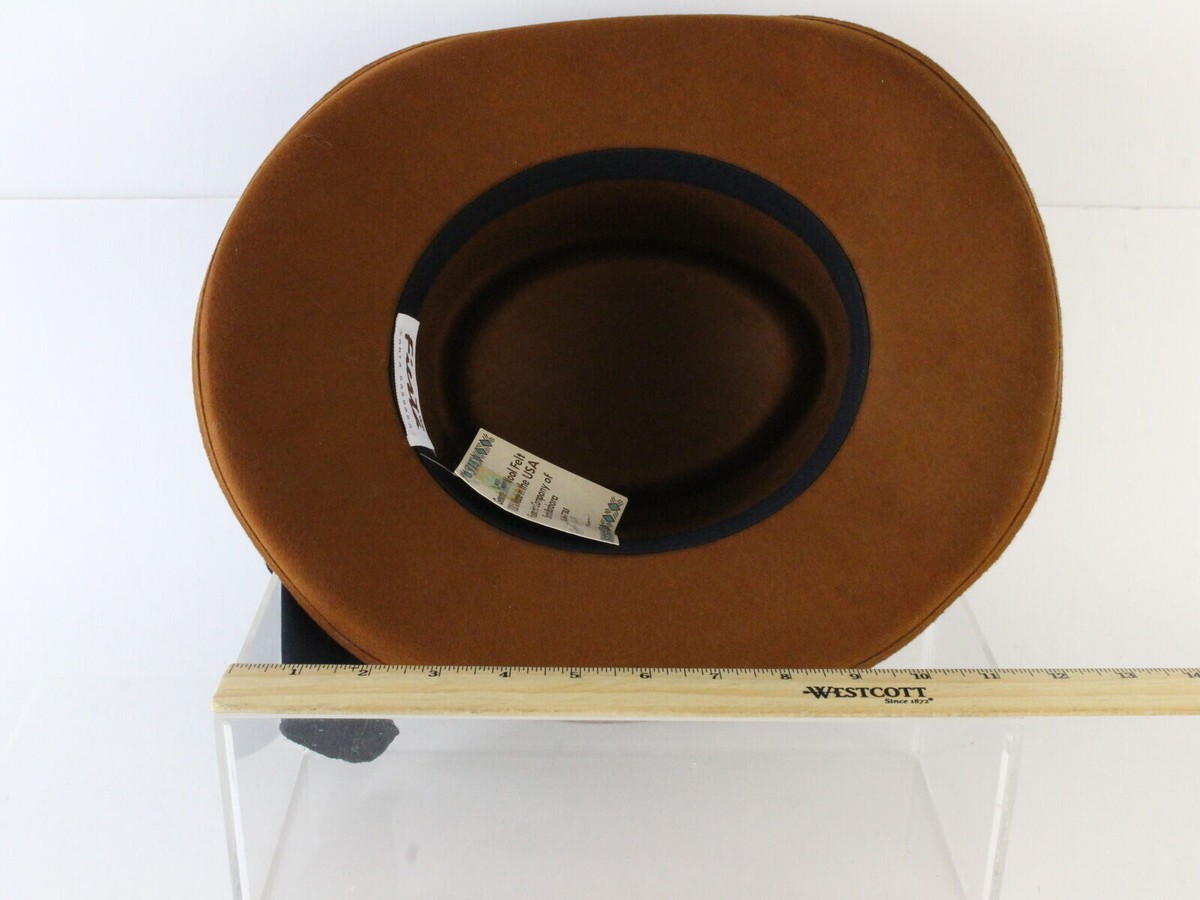 Fiesta Santa Barbara Concho Hat Women\'s Large brown felt  Sun Southwestern VTG WOMEN main image 3